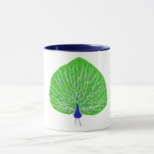 Caneca Pavão brilhante moderno
