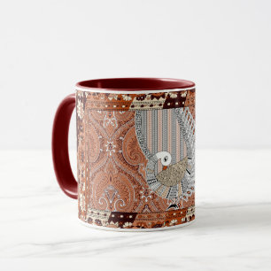 Caneca Pavão indiano tradicional
