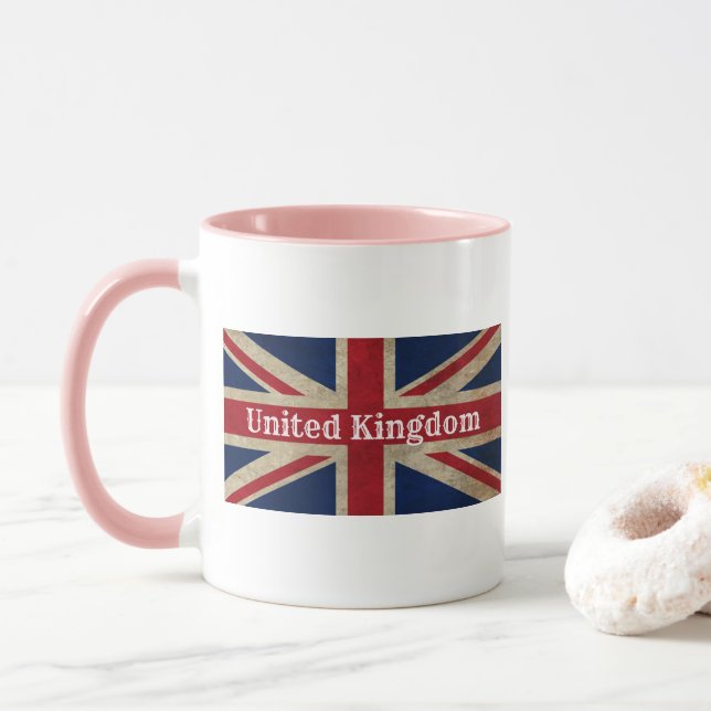 Caneca Pavilhão britânico em apuros (Com Donut)