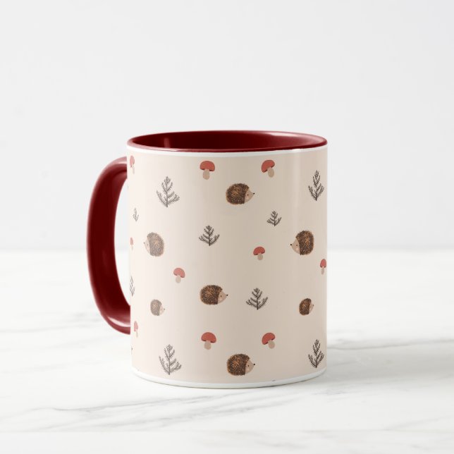 Caneca Pavimento e Padrões para Cogumelos (Frente Esquerda)