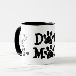 Caneca Pawprint MOM bolinhas DOG