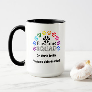Caneca Pawsome Veterinarian Name Mug