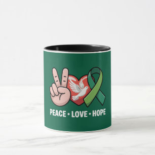 Caneca Paz Amor Esperança - Conscientização e Suporte à F