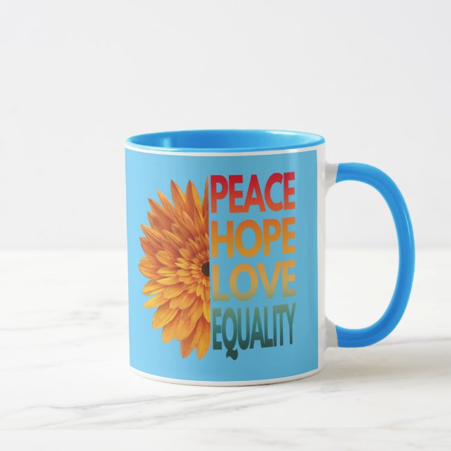 CANECA PAZ AMOR ESPERANÇA IGUALDADE (Direita)