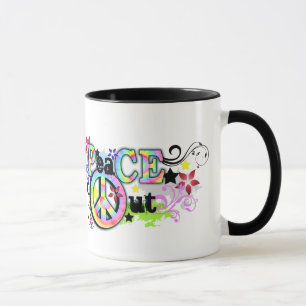 Caneca Paz anca e Groovy PARA FORA