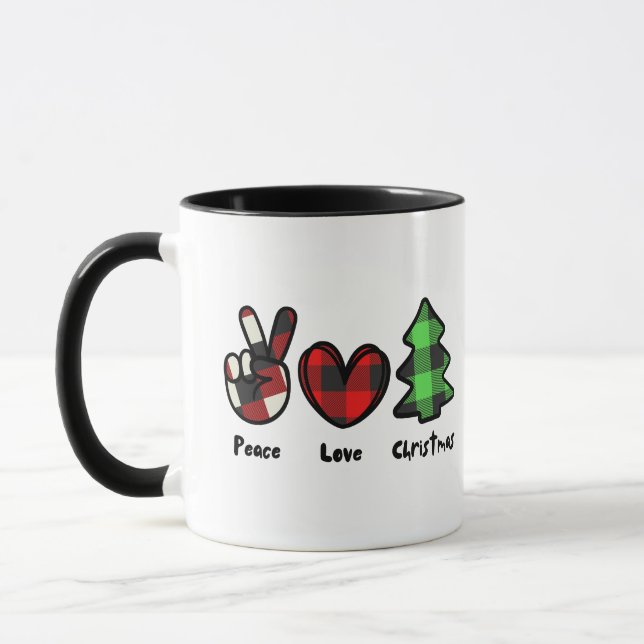 Caneca Paz e Amor Natal (Esquerda)