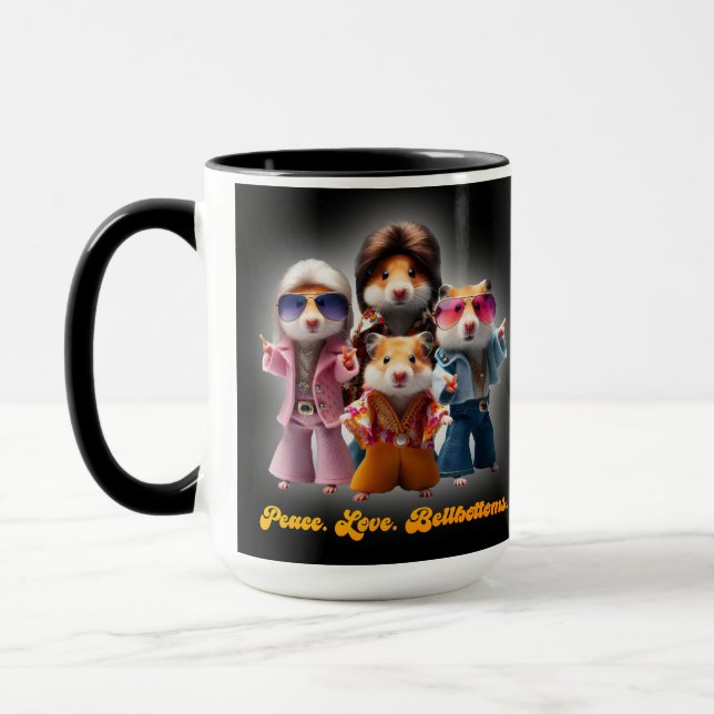 Caneca Paz Engraçada. Amor. Sintomas. Supergrupo Hamster (Esquerda)