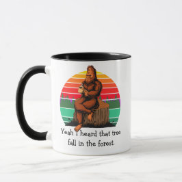Caneca Pé Grande Sim Eu Ouvi Aquela Árvore Cair na Flores
