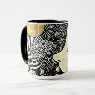 Caneca Peace in Bloom Abstract Mug