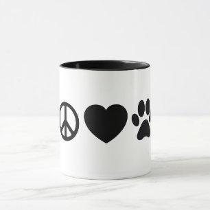 Caneca Peace, Love & Dogs 11 oz Combo Mug