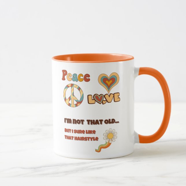 Caneca Peace Love Hairstyle (Direita)