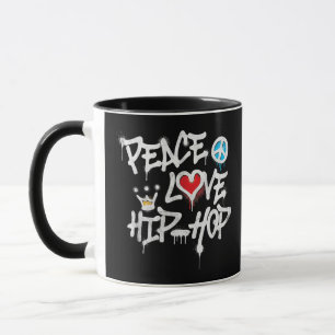 Caneca Peace Love Hip Hop Dancing