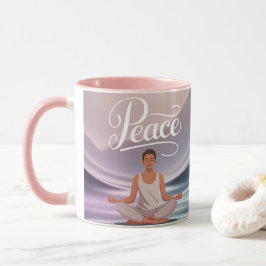 Caneca Peace Meditation Mug Lotus Position