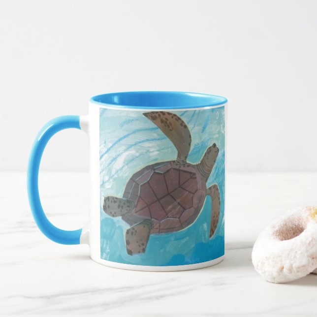 Caneca Peaceful Sea Turtle Mug (Com Donut)