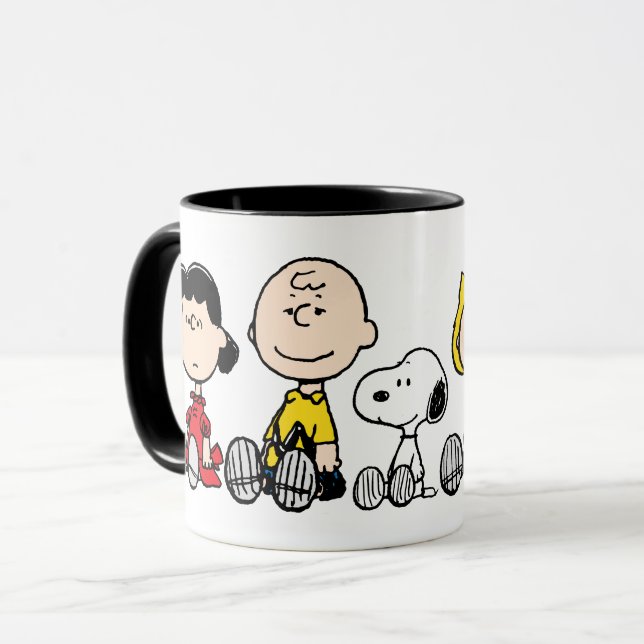 Caneca Peanuts Gang Sentado Junto (Frente Esquerda)