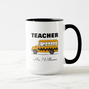 Caneca Peanuts   Snoopy Bus Driver Teacher