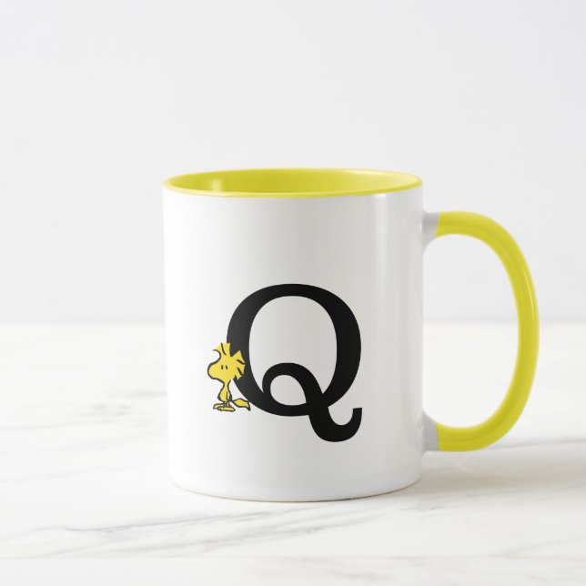 Caneca PEANUTS | Woodstock | Monograma Q (Direita)