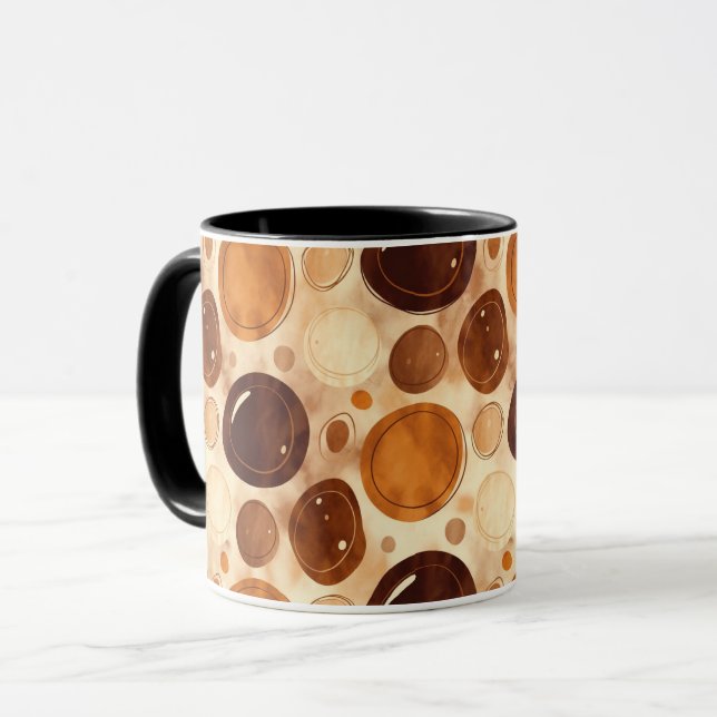 Caneca Pebble Texture Coffee Mug – Modern Neutral Style (Frente Esquerda)