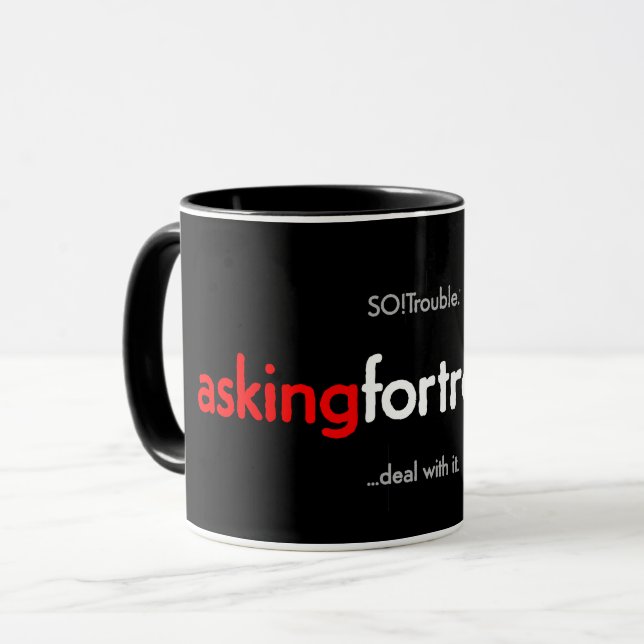 Caneca pedindo encrenca! (Frente Esquerda)