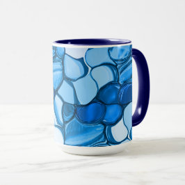 Caneca Pedras redondas em tons semelhantes ao azul real