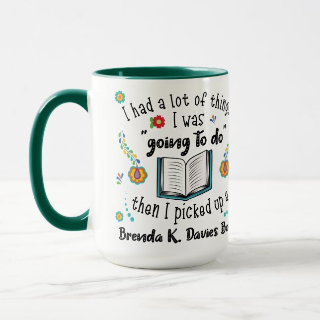Caneca Pegou Um Livro Da Brenda K Davies (Esquerda)
