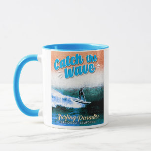 Caneca Pegue a onda - Paraíso surfador
