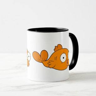 Caneca Peixe de animação de laranja-acastanhado Estilo