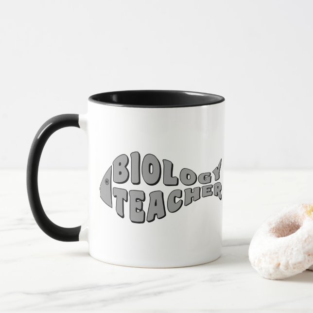 Caneca Peixe de Professores de Biologia (Com Donut)