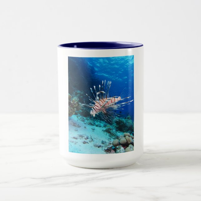 Caneca Peixe-leão ou Pterois Miles, Peixe de Recife Oceân (Centro)