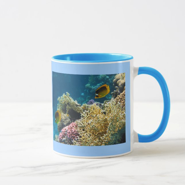 Caneca Peixes amarelos e pretos da borboleta (Direita)