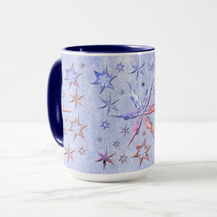 Caneca peixes-espada metálicos borrifados com texturiza