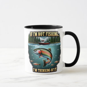 Caneca Peixes Majestosos Nadando Passado De Barco De Pesc