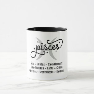 Caneca Peixes Traços Zodiac