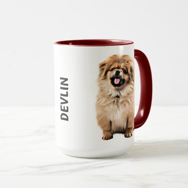 Caneca Pekingese - Mug Personalizado (Frente Esquerda)