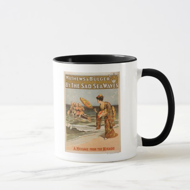 Caneca Pelo Mar Triste Ondas "Mensagem de Mikado" (Direita)