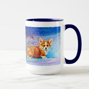 Caneca Pembroke Welsh Corgi Mug Snow