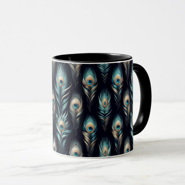 Caneca Penas de Pavão (Frente Esquerda)
