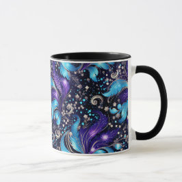 Caneca Penas do Carnaval Azul