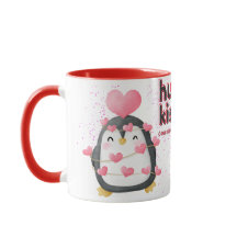 Penguin Hug & Kiss Coffee Mug