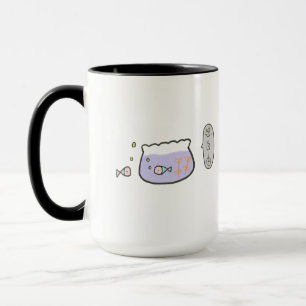 Caneca Pensando em Arte Desenho de Peixe Fofo da Liberdad