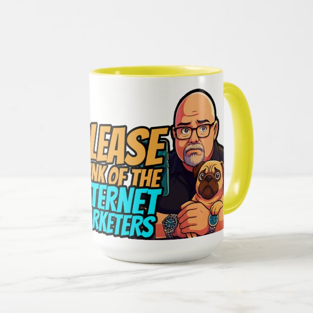Caneca Pense nos Profissionais de Marketing da Int (Frente Esquerda)