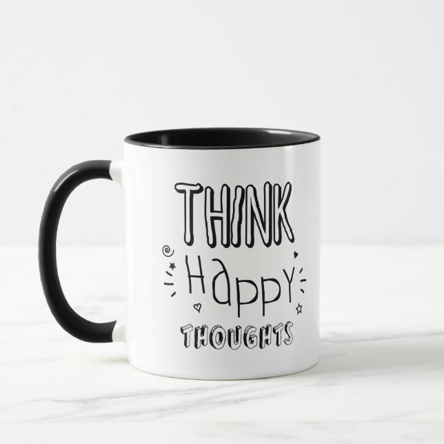 Caneca PENSE Pensamentos Felizes (Esquerda)