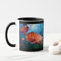 Peônias debaixo de água