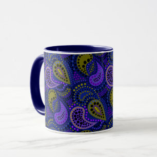 Caneca Pepinos turcos padrão de bolinhas abstrato