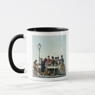 Caneca Pequeno almoço da rua gravado por G.Hunt, 1825