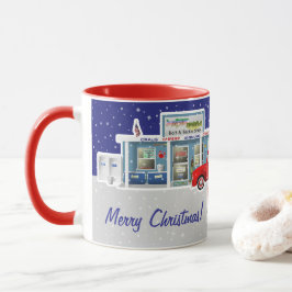 Caneca Pequeno Caminhão Vermelho com Compro de Tackers de