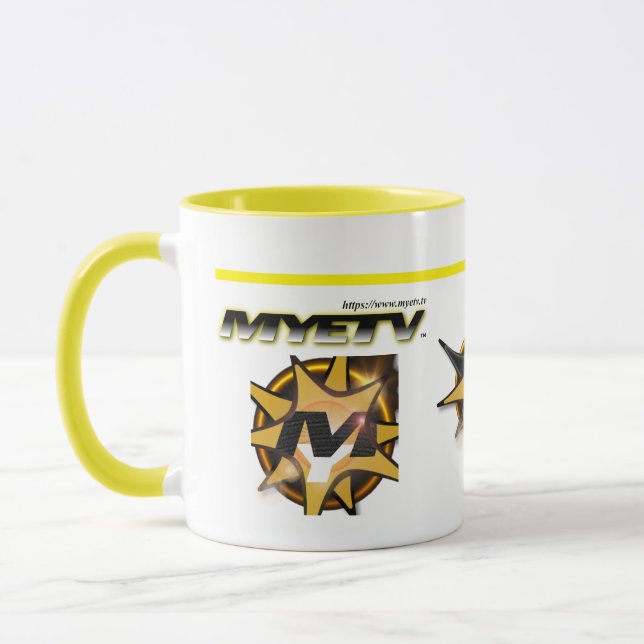Caneca Pequeno Combo Mug 300gr. (Branco e Amarelo) (Esquerda)