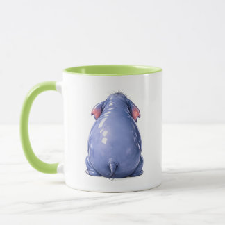 Caneca Pequeno Elefante Sentado Visto por Trás