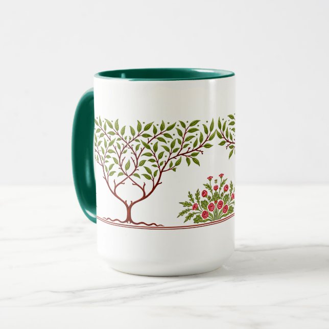 Caneca Pequeno Friso de Árvore para William Morris (Frente Esquerda)