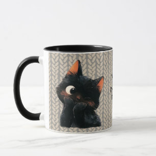 Caneca Pequeno Gato Preto Cheio v3